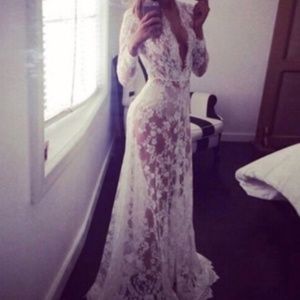 White Lace Gown size M